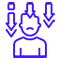 Low employee engagement and motivation icon